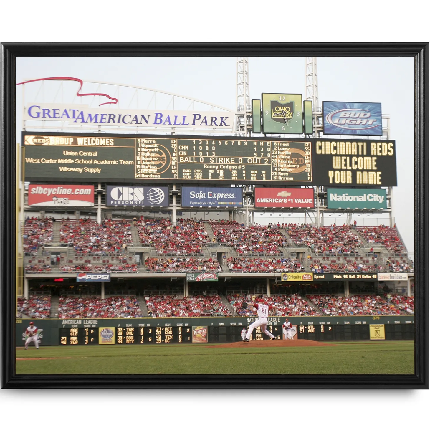 MLB & NFL Canvas Scoreboard Memories