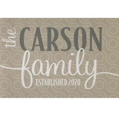 Modern Family Name Doormat