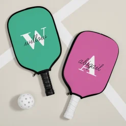Modern Initial and Name Pickleball Paddle Cover