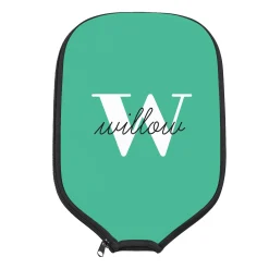 Modern Initial and Name Pickleball Paddle Cover