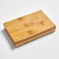 Modern Initials Bamboo Wine Gift Set .product-info-decoration { display: inline-flex; justify-content: space-between; align-items: center; border-radius: 0.4rem; background-color: #E8E8E8; padding: 0.2rem 0.4rem; font-size: 1.4rem; line-height: 1.6rem; font-weight: var(--font-weight-semibold); letter-spacing: 0.042rem; text-transform: uppercase; --decoration-icon-url: ''; /* will be dynamically set */}.product-info-decoration.badge-icon::before { content: ''; width: 2rem; height: 2rem; background: var(--decoration-icon-url) no-repeat; background-size: 100% 100%; display: block; margin-right: 0.4rem;} Laser Engraved