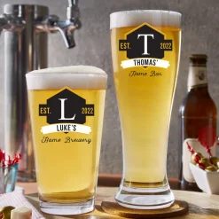 Modern Monogram Glassware
