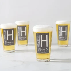 Modern Name Pint Beer Glass