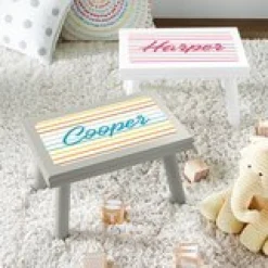 Modern Stripes Step Stool