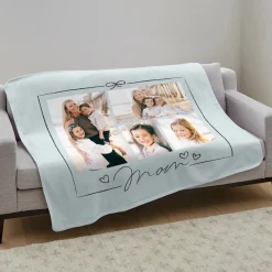 Mom Multi-Photo Plush Blanket