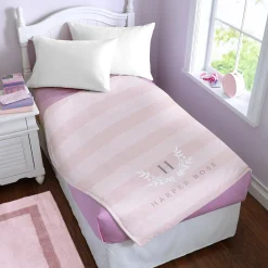 Monogram Crest Plush Blanket