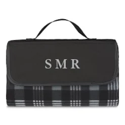 Monogram Fleece Picnic Blanket