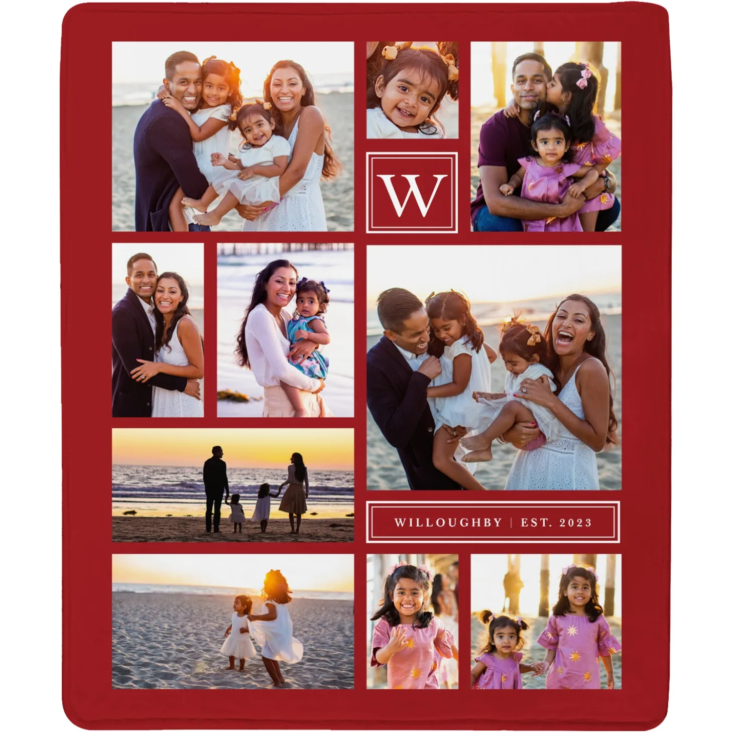 Monogram Photo Plush Blanket