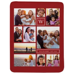 Monogram Photo Plush Blanket
