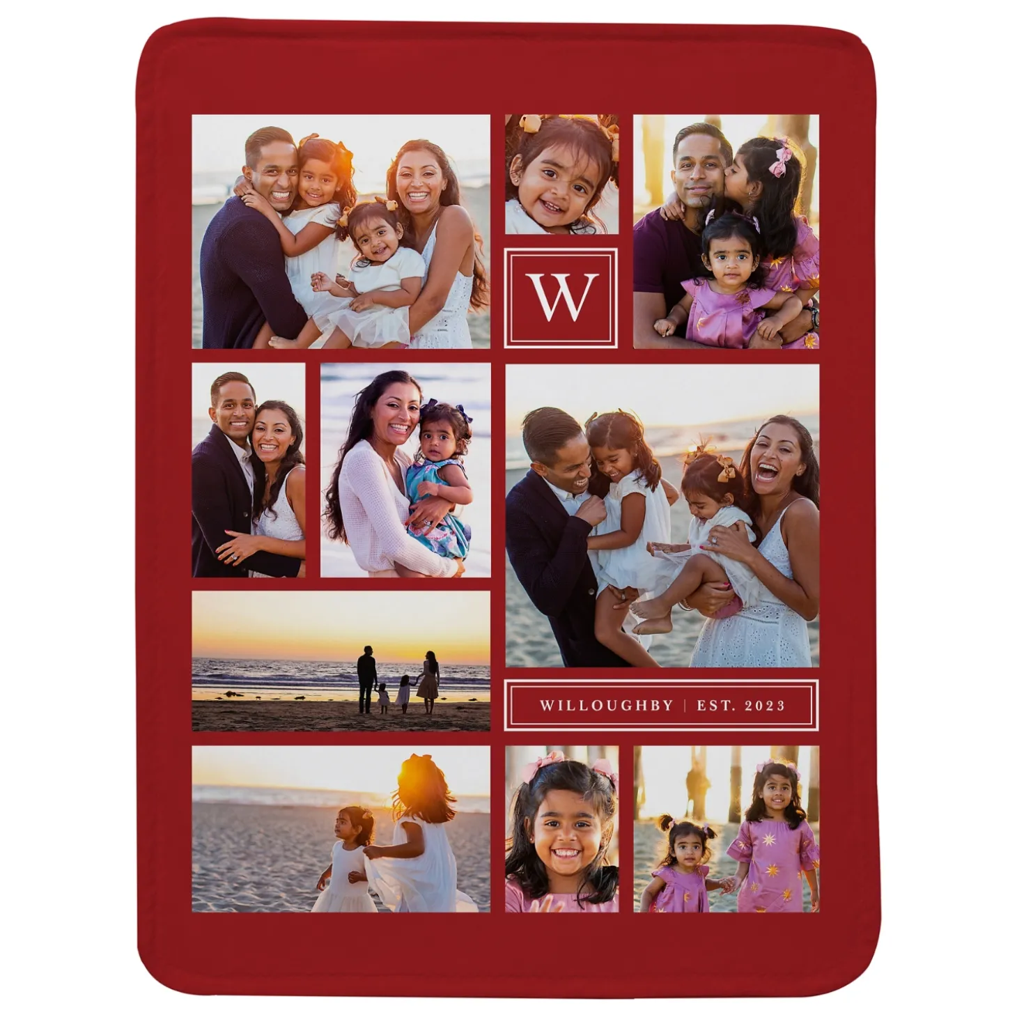 Monogram Photo Plush Blanket