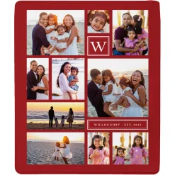 Monogram Photo Plush Blanket