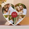 Monogram Photo Wood Heart