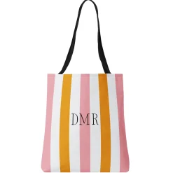 Monogram Stripes Tote Bag