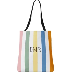 Monogram Stripes Tote Bag
