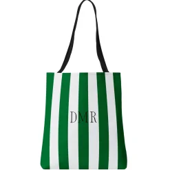 Monogram Stripes Tote Bag
