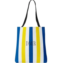 Monogram Stripes Tote Bag