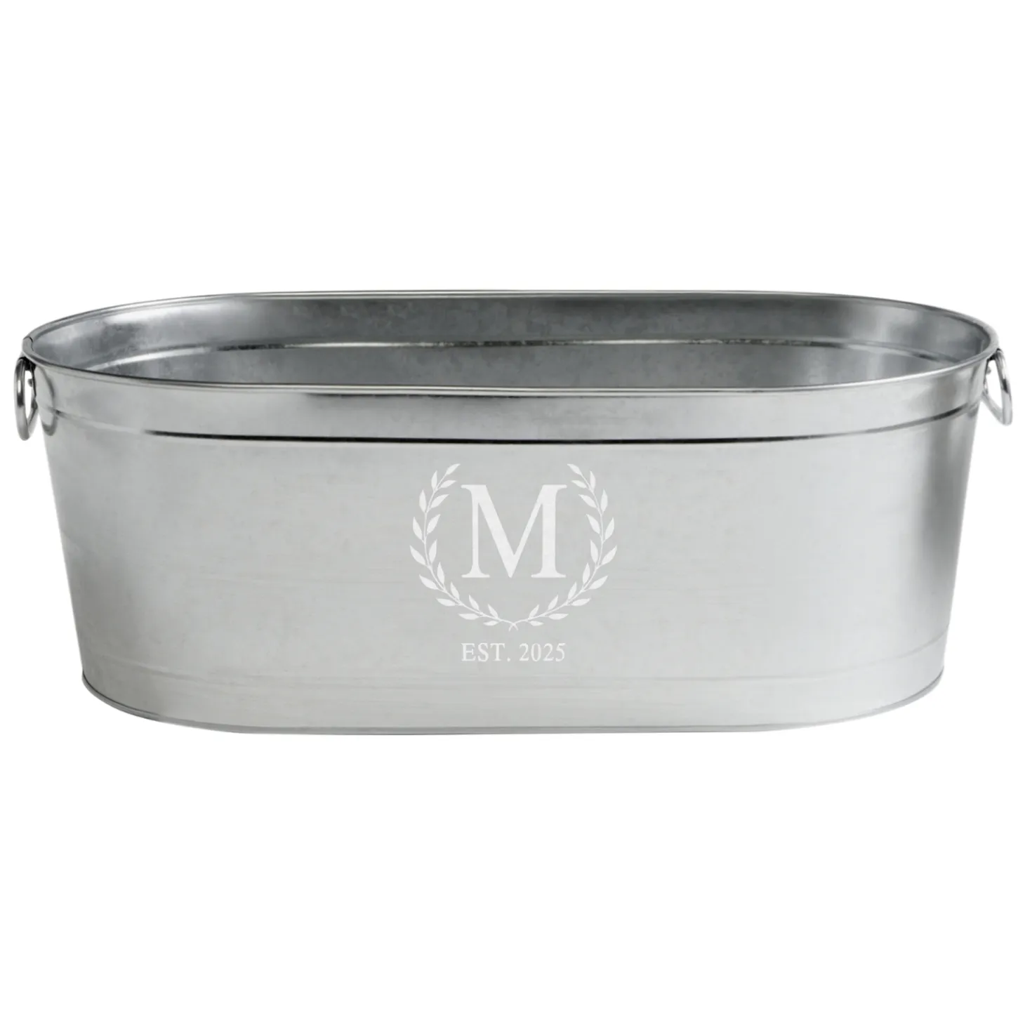Monogram Wreath Beverage Tub