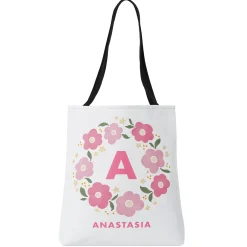 Monogram Wreath Tote Bag