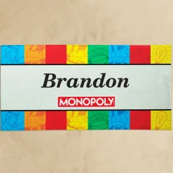 Monopoly Color Blocked Icons Beach Towel