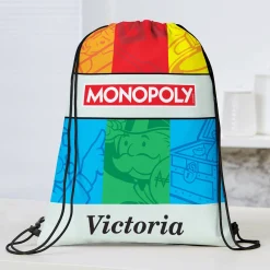 Monopoly Color Blocked Icons Drawstring Bag