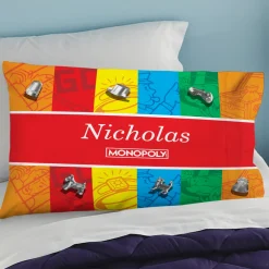 Monopoly Color Block with Tokens Pillowcase