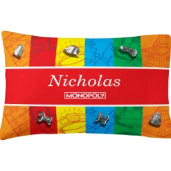 Monopoly Color Block with Tokens Pillowcase