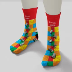 Monopoly Color Block with Tokens Socks