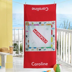Monopoly Game Board Beach Towel