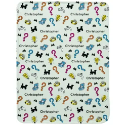 Monopoly Icon Pattern Plush Blanket