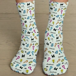 Monopoly Icon Pattern Socks