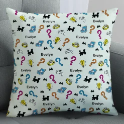 Monopoly Icon Pattern Throw Pillow