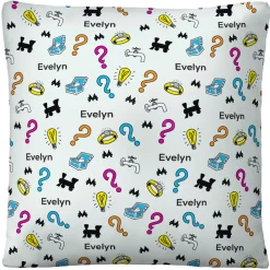 Monopoly Icon Pattern Throw Pillow