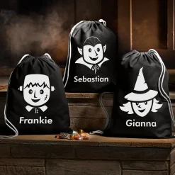 Monsters Glow-in-the-Dark Drawstring Treat Bag