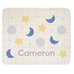Moon and Stars Quilted Baby Blanket