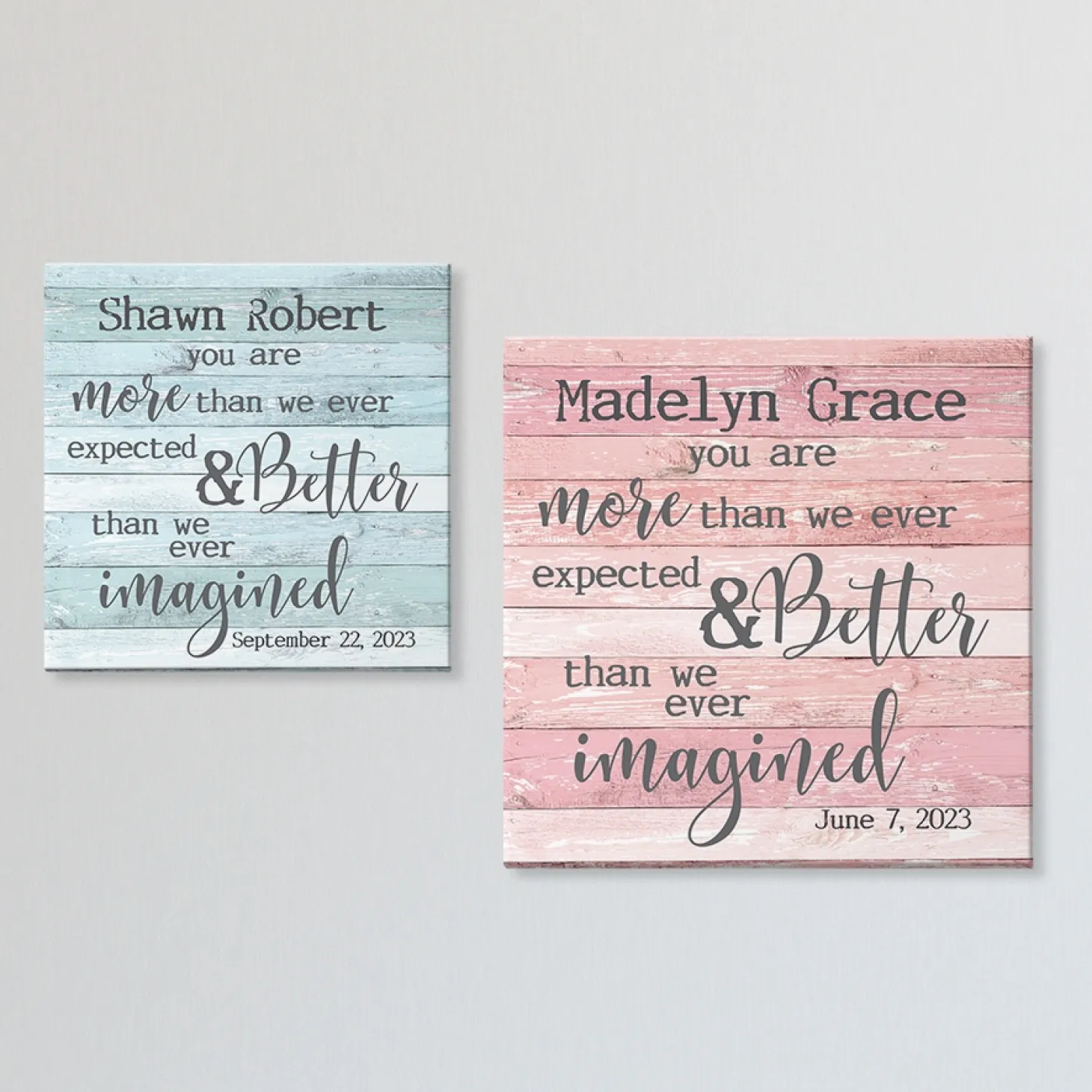 More Than We Expected Baby Canvas