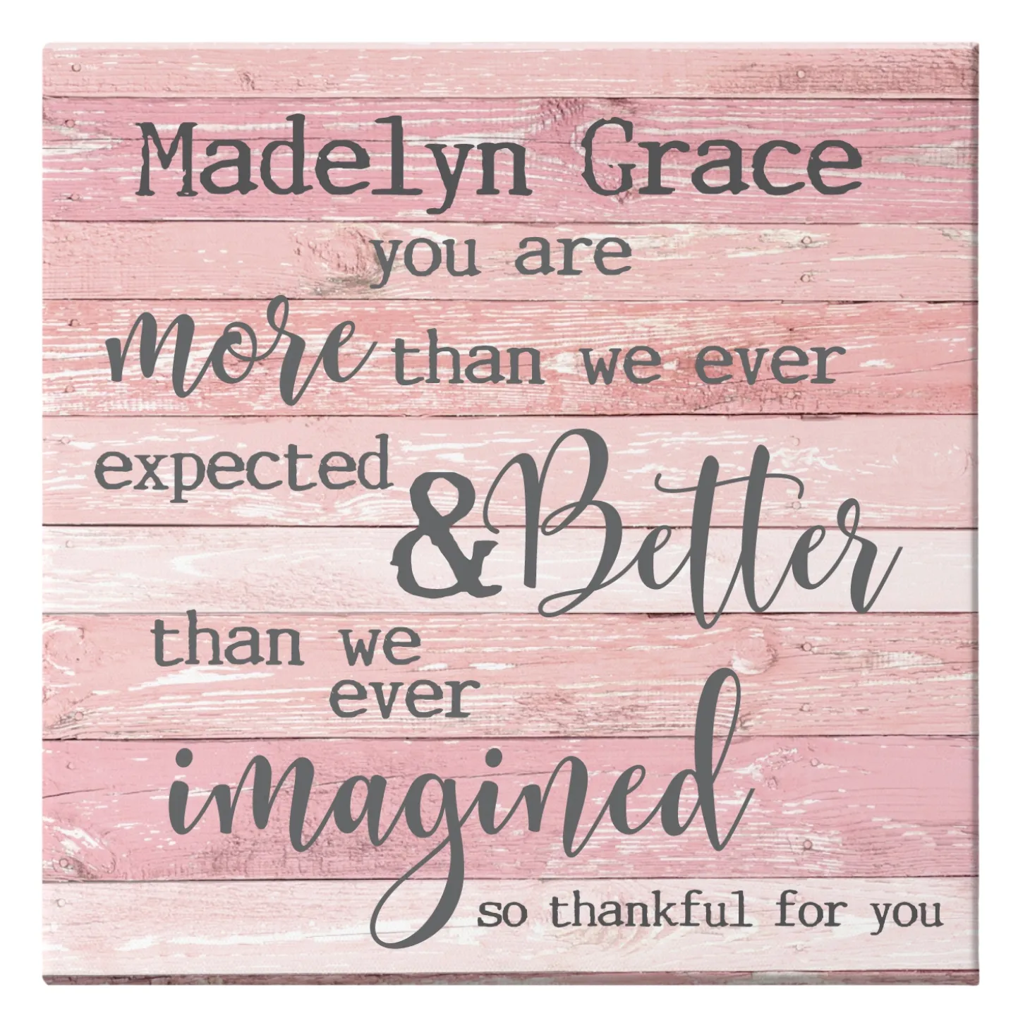 More Than We Expected Baby Canvas