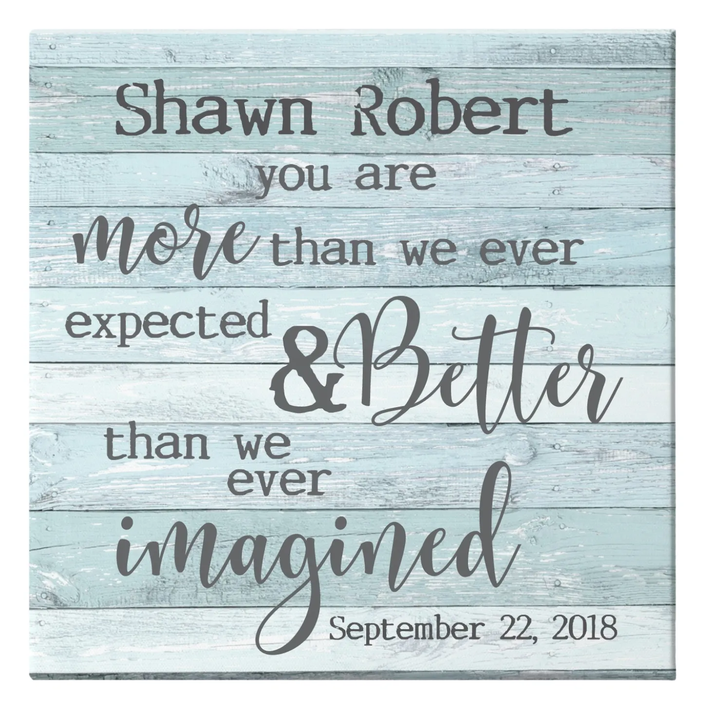 More Than We Expected Baby Canvas