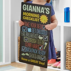 Morning Checklist Chalkboard