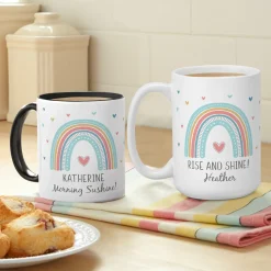 Morning Sunshine! Rainbow Name Mug