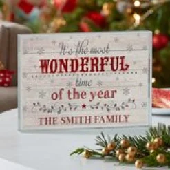 Most Wonderful Time of the Year Glass Block