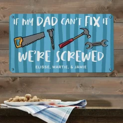 Mr. Fix It Metal Sign