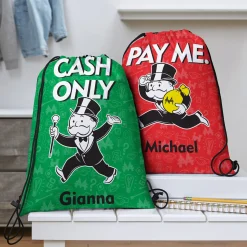 Mr. Monopoly Character Drawstring Bag