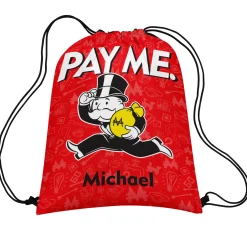 Mr. Monopoly Character Drawstring Bag