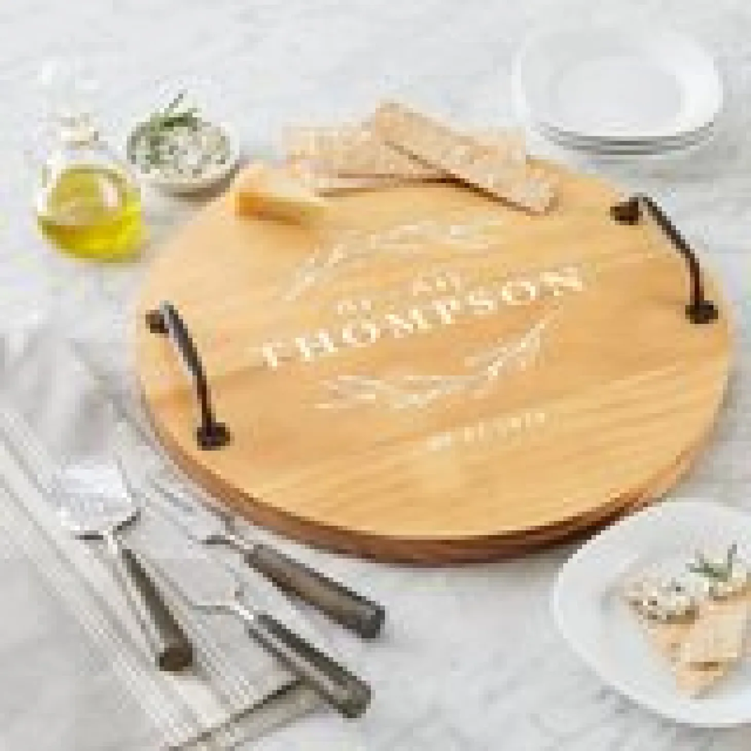 Mr & Mrs Classic Pine Wood Barrel Tray