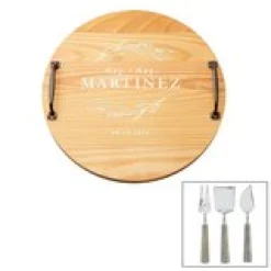 Mr & Mrs Classic Pine Wood Barrel Tray