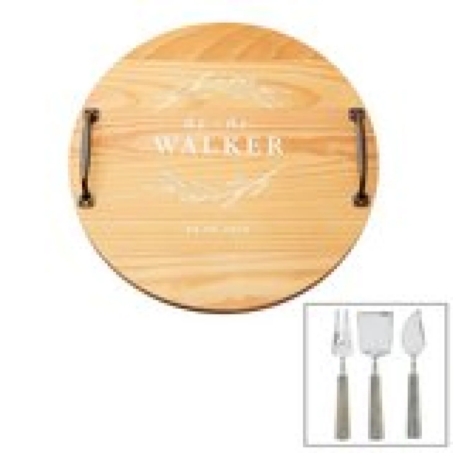 Mr & Mrs Classic Pine Wood Barrel Tray
