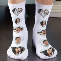 Multi Heart Photo Socks