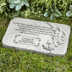 My Father's Garden Sculpted Memorial Stone