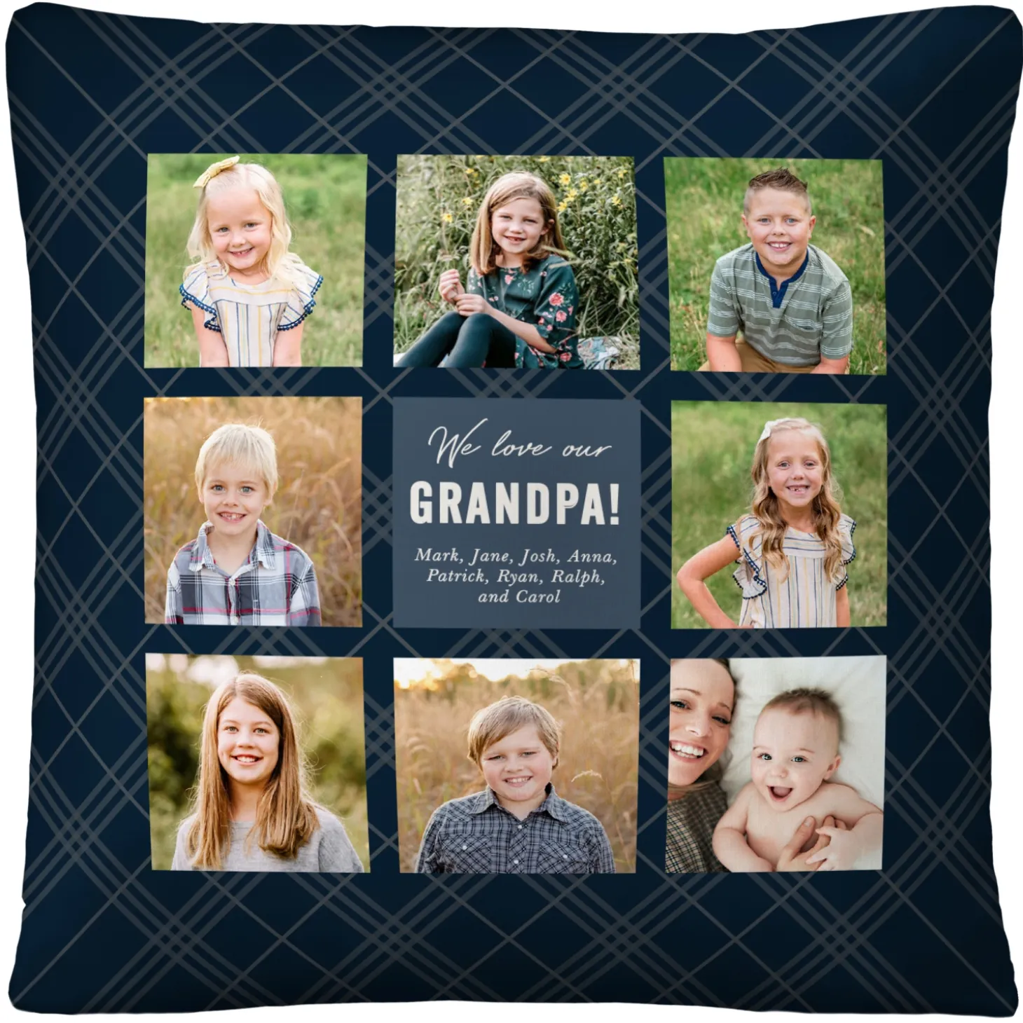 My Favorite Faces Photo Throw Pillow