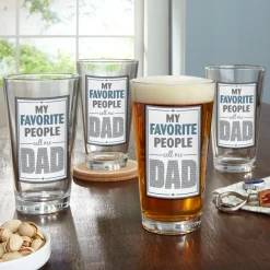 My Favorite People Pint Beer Glass